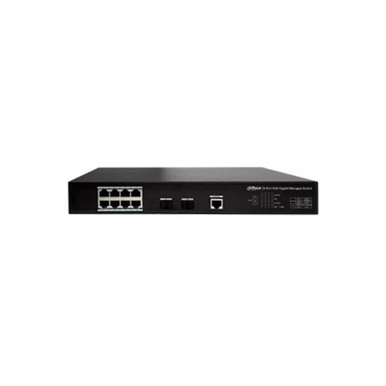 Dahua Dh-Pfs4210-8Gt-150 8 Port Poe 2 Port Sfp Gigabit Yönetilebilir Endüstriyel Switch 120W