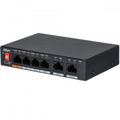 DAHUA PFS3006-4ET-60-V2 4 PORT POE SWİTCH (4FE POE+2FE UPLINK TOPLAM 60W POE)