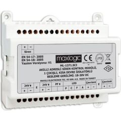 Mavili Maxlogic ML-1371 Akıllı Adresli Sistem Siren Kontrol Modülü, 1 Çıkışlı