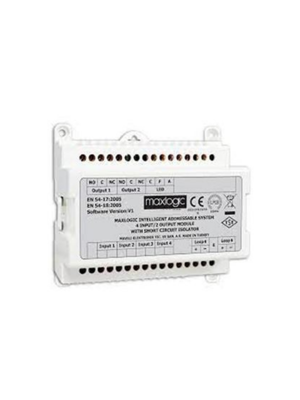 Mavili Maxlogic ML-1352.SCI Akıllı Adresli Sistem 4 Bölge İzleme, 4 Siren Kontrol Modülü, Kısa Devre İzolatörlü