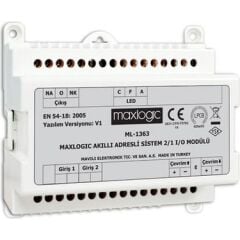 Mavili Maxlogic ML-1363 Akıllı Adresli Sistem 2/1 I/O Modülü (2 Giriş / 1 Çıkış)