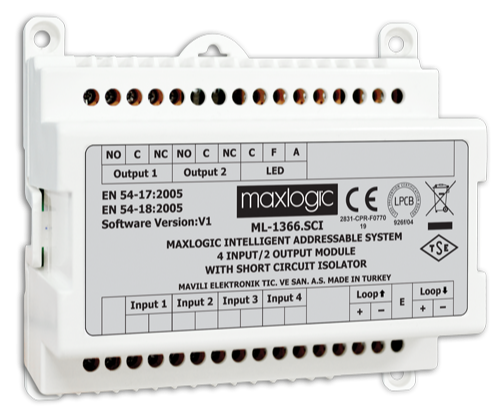 Mavili Maxlogic ML-1366 4 Giriş 2 Çıkış Adresli Sistem Modülü