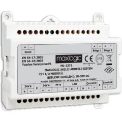 Mavili Maxlogic ML-1373 Akıllı Adresli Sistem 2/1 I/O Modülü (2 Giriş / 1 Çıkış)