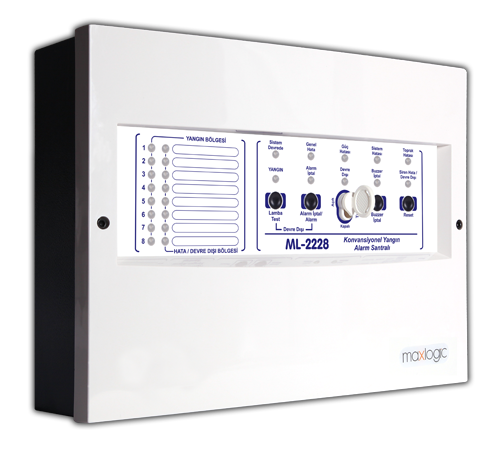 Mavili Maxlogic ML-2228 Konvansiyonel Yangın Alarm Santrali, 8 Bölge