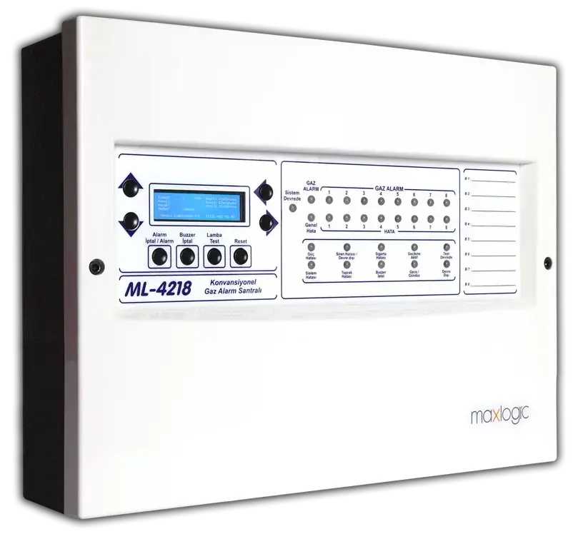 Mavili Maxlogic ML-4218 8 Bölge Konvansiyonel Gaz Alarm Santrali