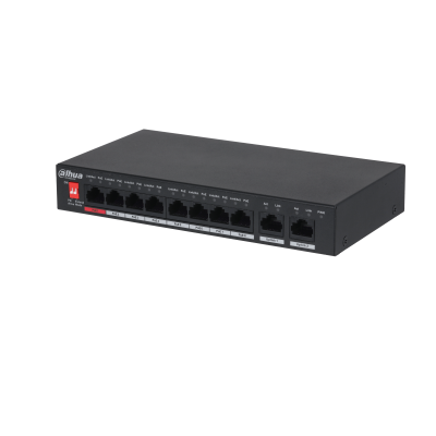 Dahua PFS3010-8ET-96 10 Port (8 PoE + 2 Gigabit Uplink) 96W PoE Switch