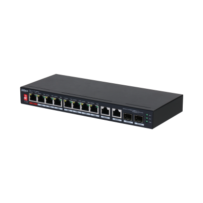 Dahua PFS3210-8ET2GF-96 10 Port (8 PoE + 2 Combo Gigabit) 96W PoE Switch