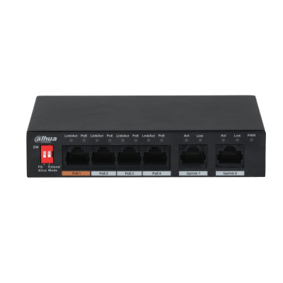 Dahua PFS3006-4ET-60 6 Port (4 PoE + 2 Uplink) 60W PoE Switch