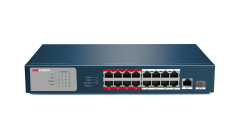 Hikvision DS-3E0318P-E/M 16 Port Yönetilemez PoE Switch