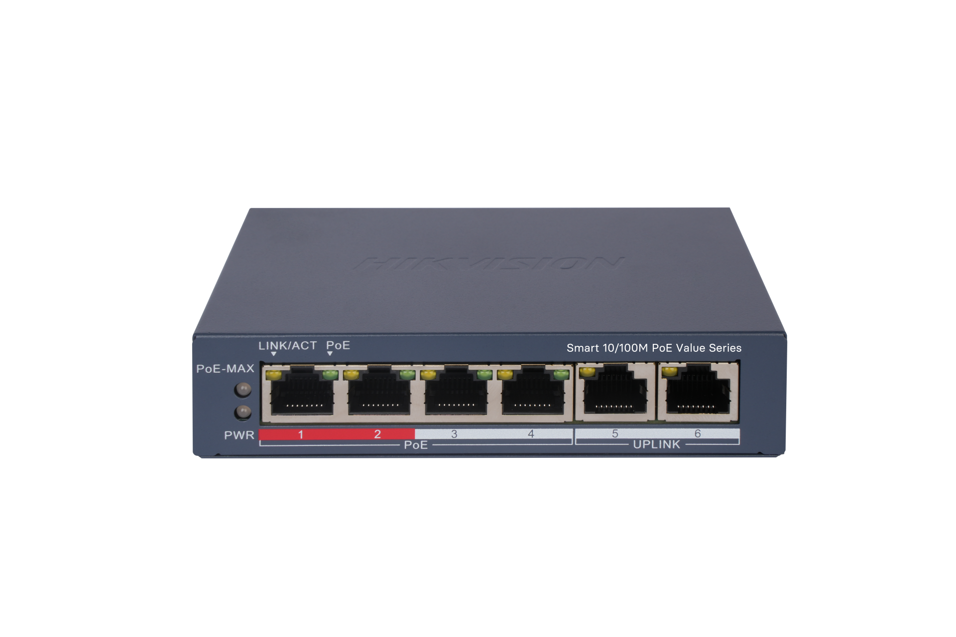 Hikvision DS-3E1106P-EI/M 6 Port 4 PoE 2 Uplink 45W Yönetilebilir PoE Switch