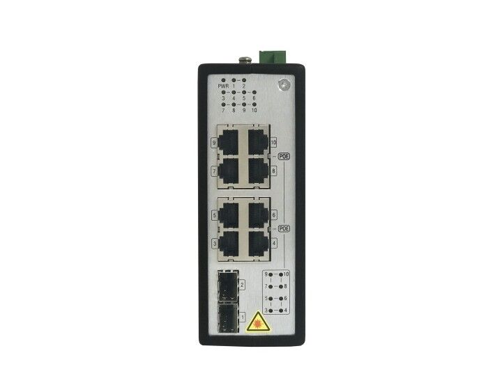 Hikvision DS-3T0510P 10 Port 8 PoE 2 SFP Endüstriyel Switch