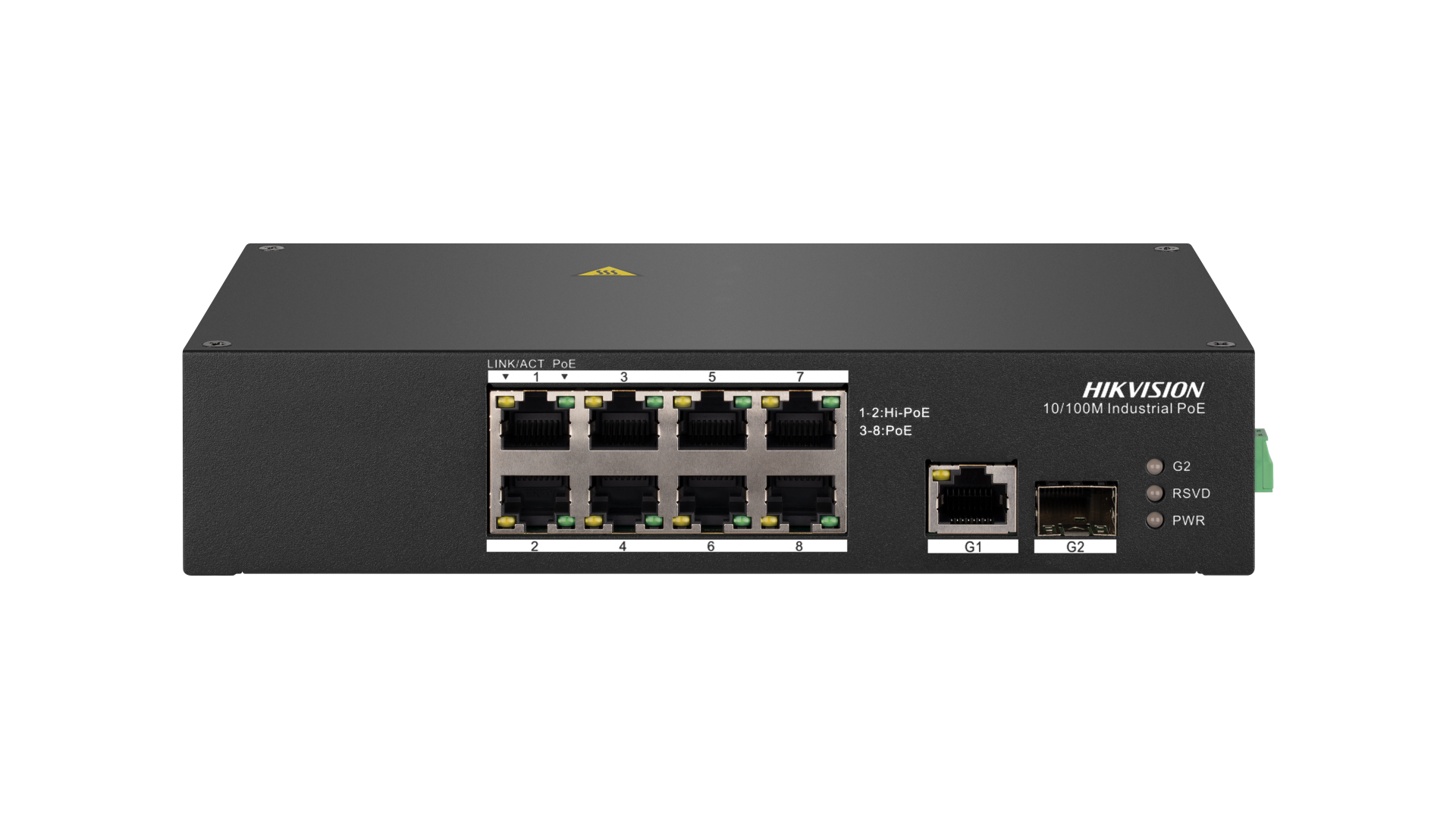 Hikvision DS-3T0310HP 10 Port 8 PoE 1 Gigabit 1 SFP Endüstriyel Switch